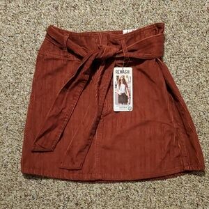 Rewash Belted Corduroy Rust Mini Skirt Sz 9/29
